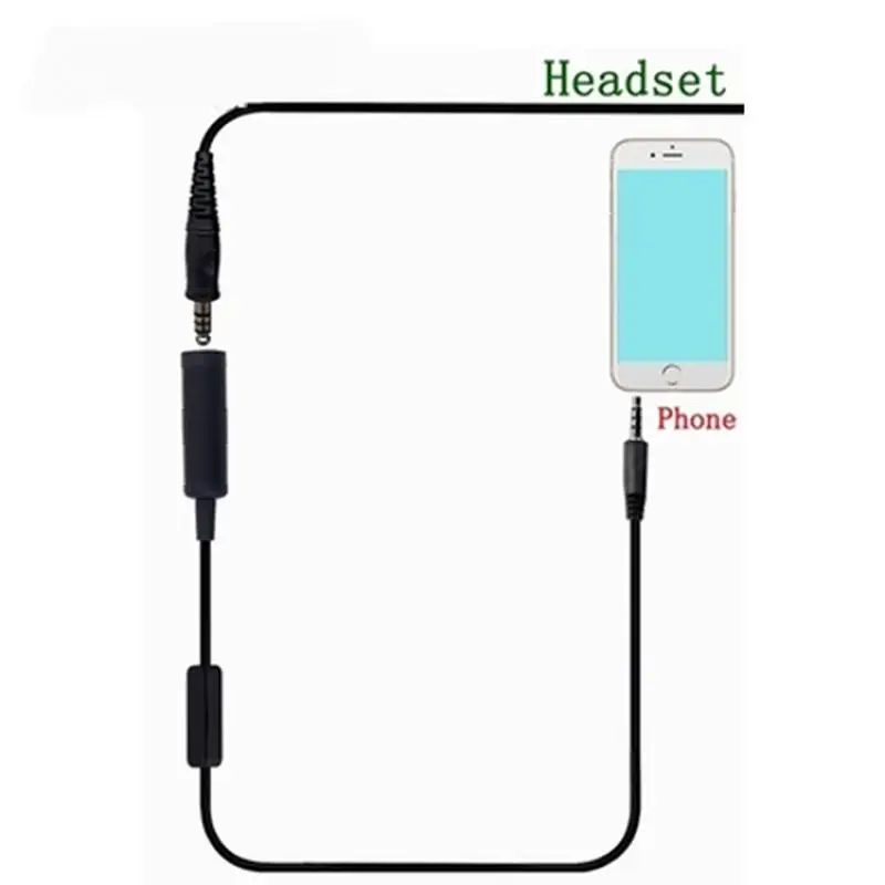 Tactical Headset Adapter Phone Plug 3.5 Mm Mini Phone PTT for COMTAC etc Headset MP3 Music Adapter