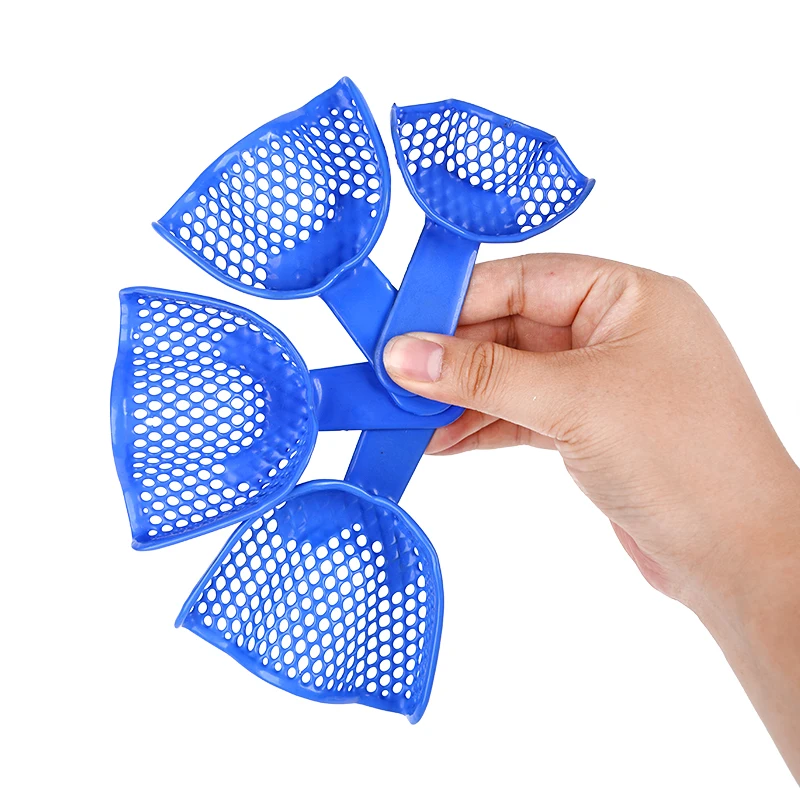 

10pcs Oral Hygiene Teeth Holder Materials Dentist Dental Plastic-Steel Denture Model Materials Dental Impression Trays