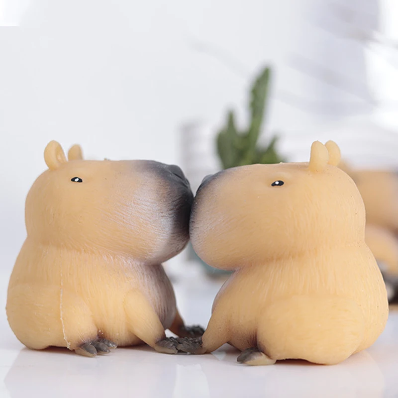 Capybara Slow Rebound Toy Funny Simulation Animal Squeeze Toys TPR Cute Squishy Pinch Stress Reliever Toys Kid Birthday Gifts