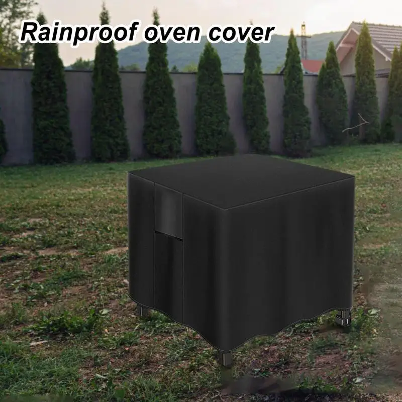 Outdoor Fire Pit Cover 420d Waterproof Fire Bowl Cover Fireplace Grill Cover Stove Bonfire Cover Burning Fire Stove Cover Heavy