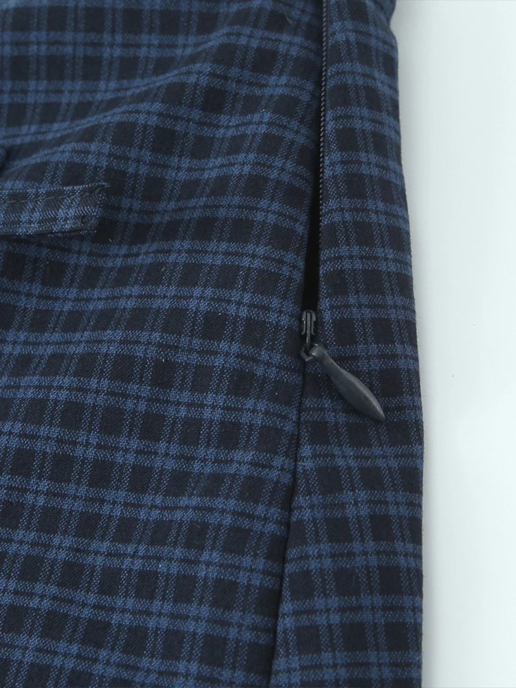 أزياء نسائية جديدة على الطراز الأوروبي، سراويل متوسطة الخصر منقوشة متعددة الاستخدامات وأنيقة وبسيطة وغير رسمية مع حزام. #6