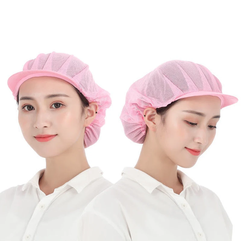 Breathable Chef's Cap Hotel Woman Kitchen Hat Canteen Kitchen Work Hygiene Hats Workshop Textile Food Factory Anti-Fouling Caps