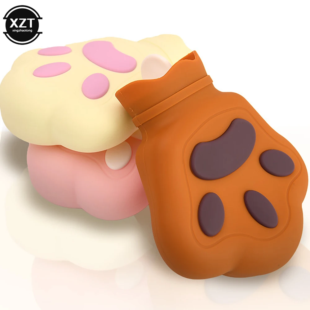 Hand Warmer bag Creative Bear Paw Hot Water Bag Explosion Proof Fall Proof Water Injection Silicone Bag Cute Hand Warming Gift