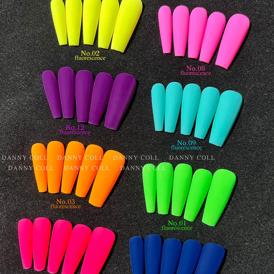 SET DE ESMALTES EN GEL FLUORESCENTES DE PRIMAVERA/VERANO, UV LED, COLOR CARAMELO, NOCTILUCENTES 4