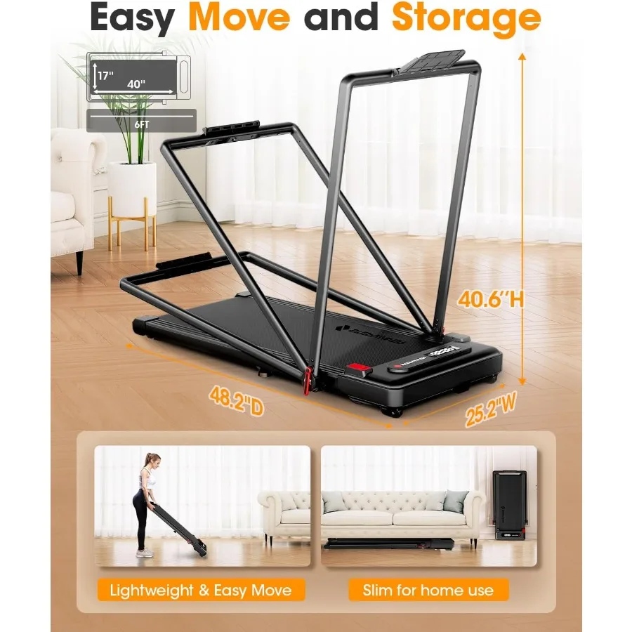 Большая прогулочная площадка с ручкой, расширенный беговой ремень 17 дюймов, беговая дорожка с наклоном 15%, 7,6 миль в час, беговая дорожка мощностью 3,0 л.с.