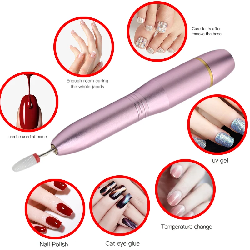 Nagelboormachine Elektrische Manicure Bestand Draagbare Usb Nail Boor Pen Nagelgel Frezen Polijstmachine Nail Salon Kit Tool Voor Manicure