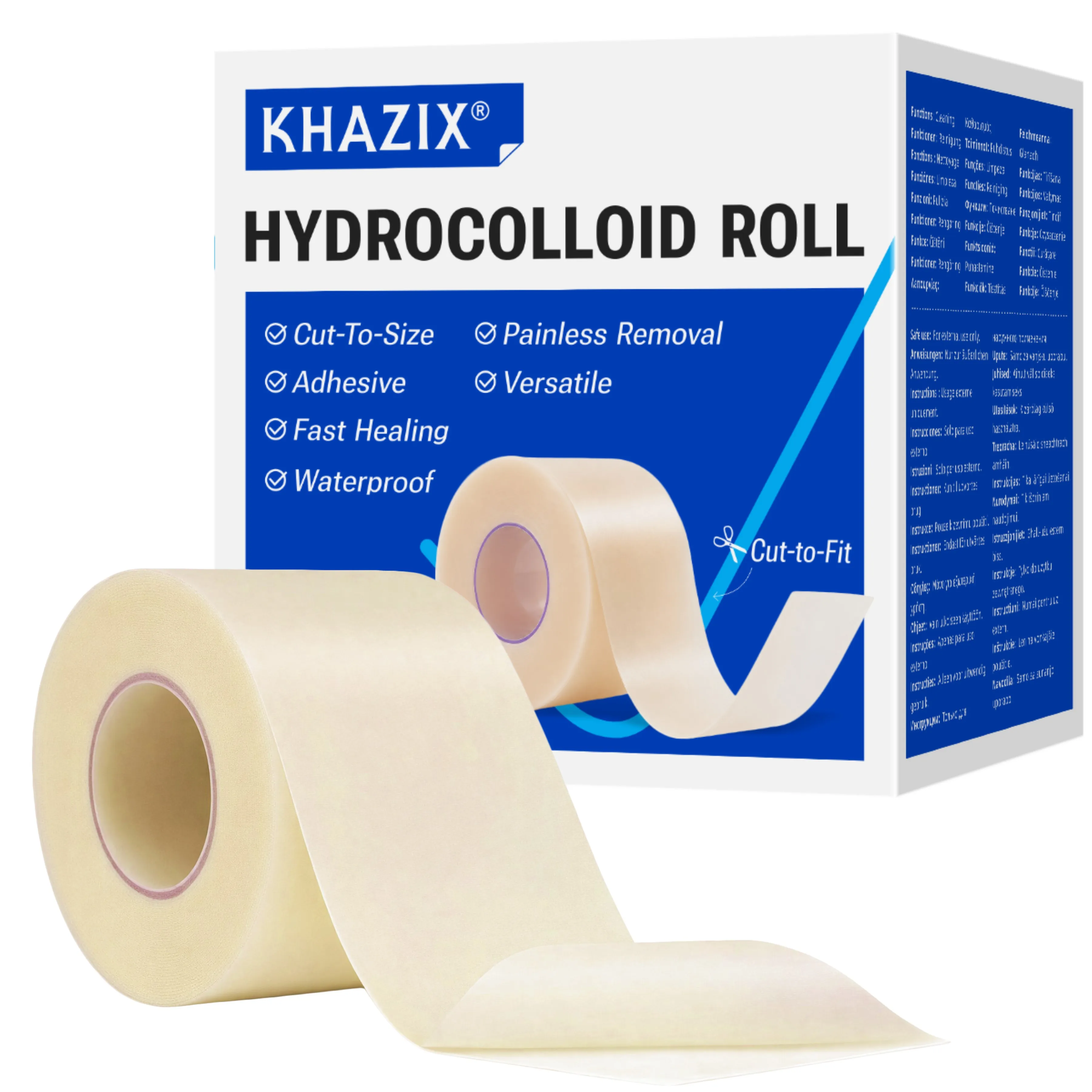 1roll Hydrocolloid Acne Patch Roll, Cut-to-Size Ultra Thin Waterproof Adhesive Blemish Cover Tape for Face & Skin
