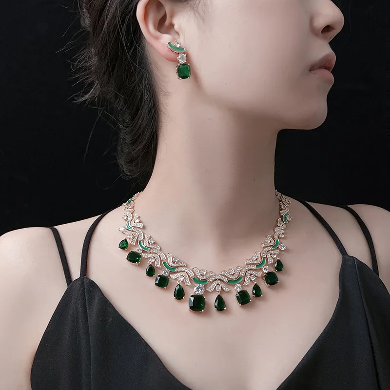 3 PCS/Set of New Forest Kiss Diamond Zircon Jewelry Suitable for Women's Wedding Daily Banquet Accessories