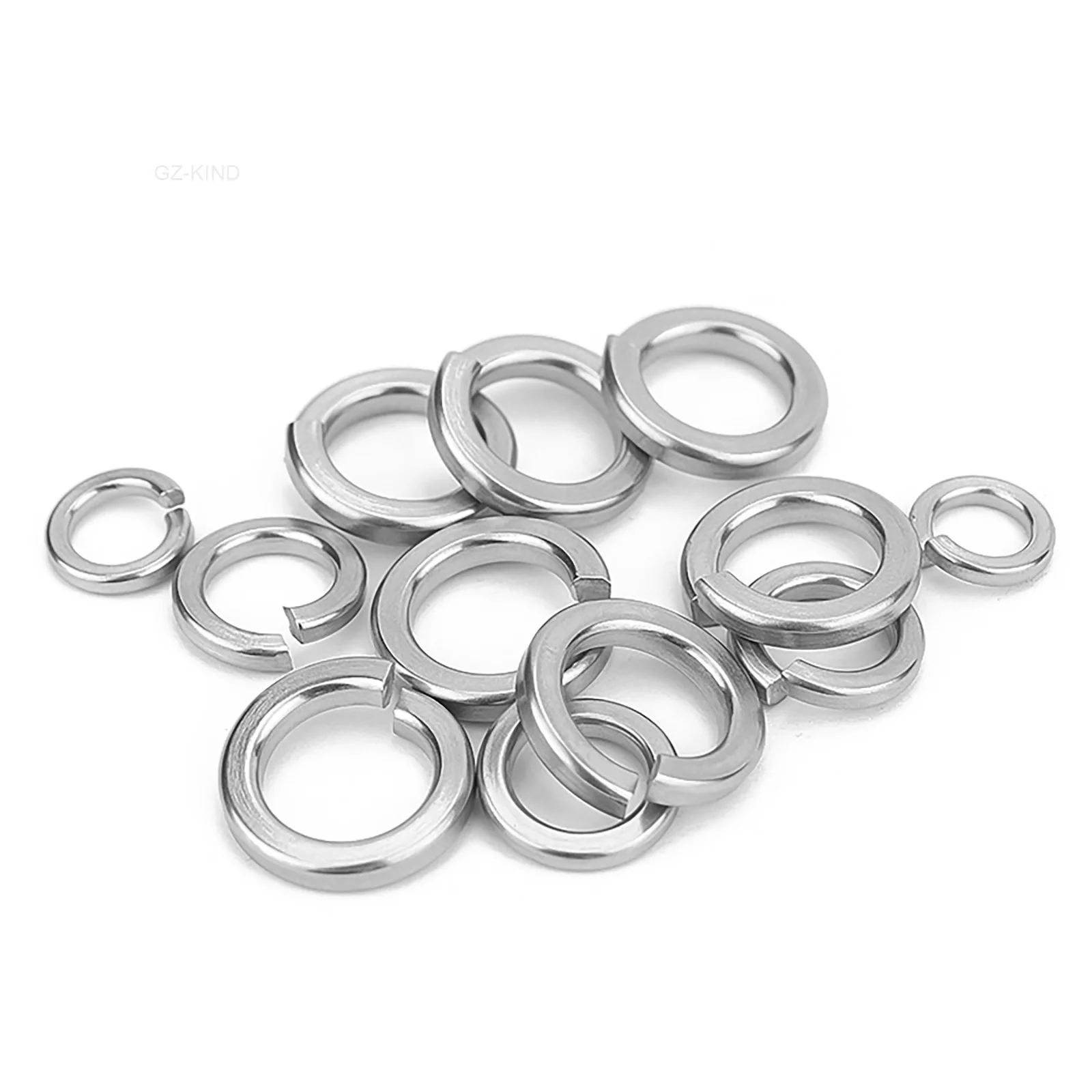 2/5/10/25/50/100 pcs GB93 A4 316 steel spring Split protection washer flexible gasket M2.5 M3 M4 M5 M6 M8 M10 M12 M14