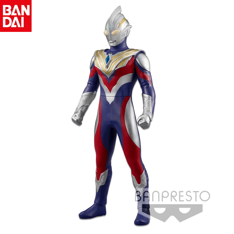 Bandai Original Genuine Ultraman Teliga Soft Rubber Hero Composite Anime Movable Humanoid Model Figure Holiday Gift