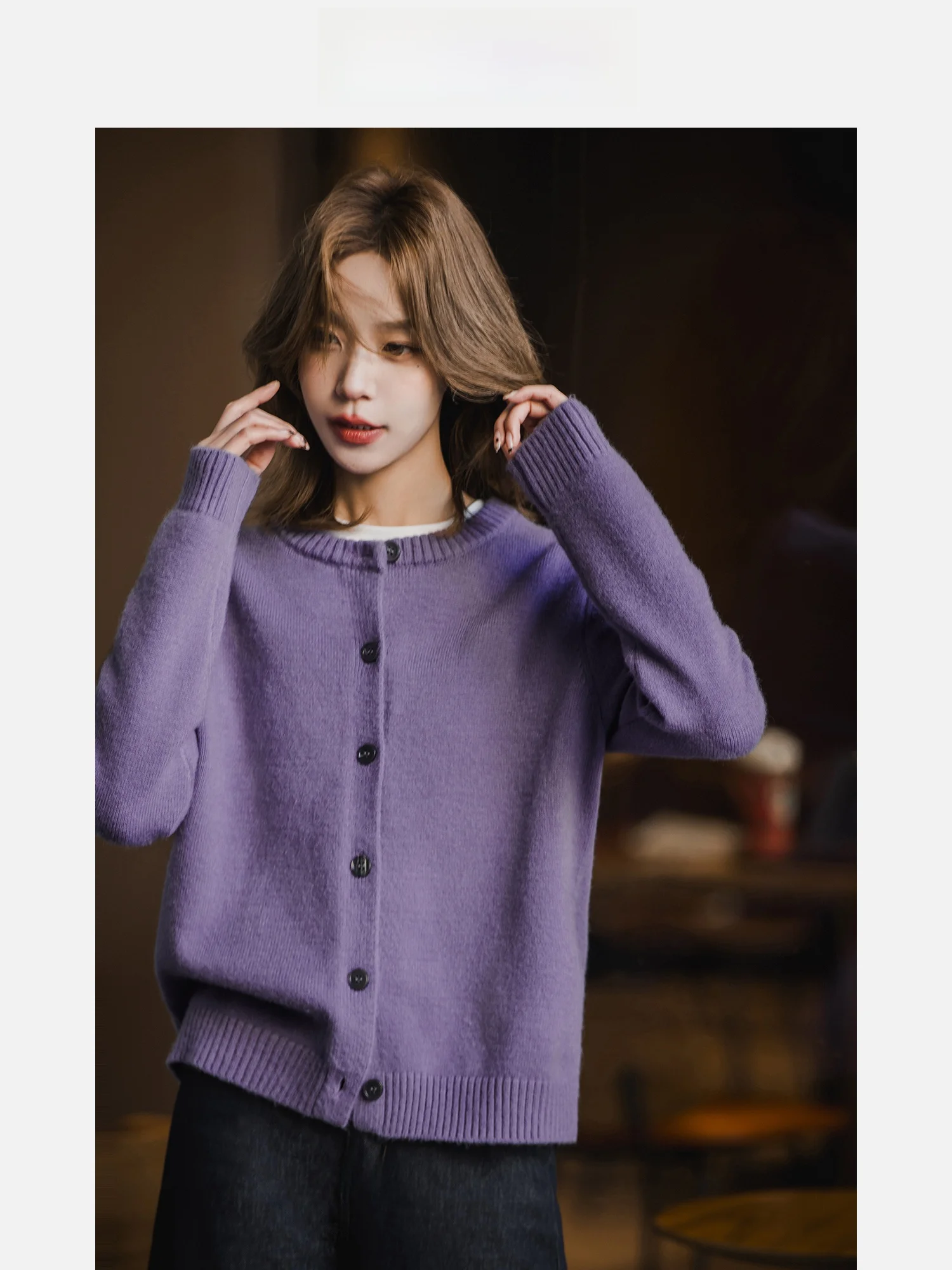 

Mona Knitted Sweater Embroidered Loose Women's Faion Spring New Sle Casual Straight Tube Knitwear Colion Color