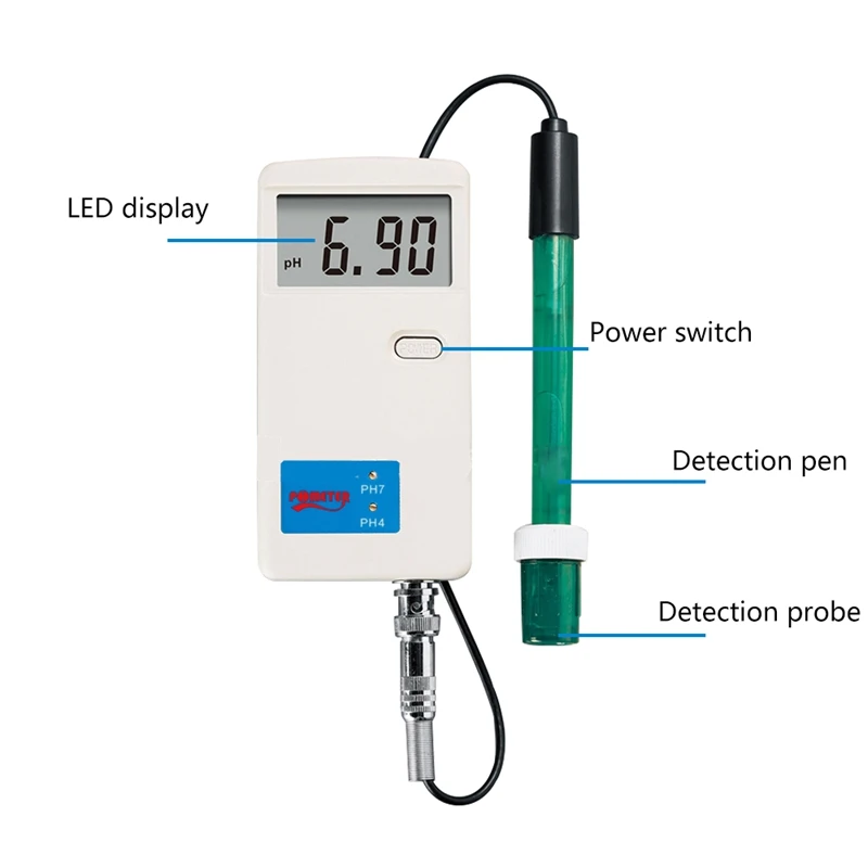 PH-012 Portable PH Meter Digital Water Quality Purity Tester For Biology Chemical Laboratory 0.00-14.00 Accuracy ph Analyzer