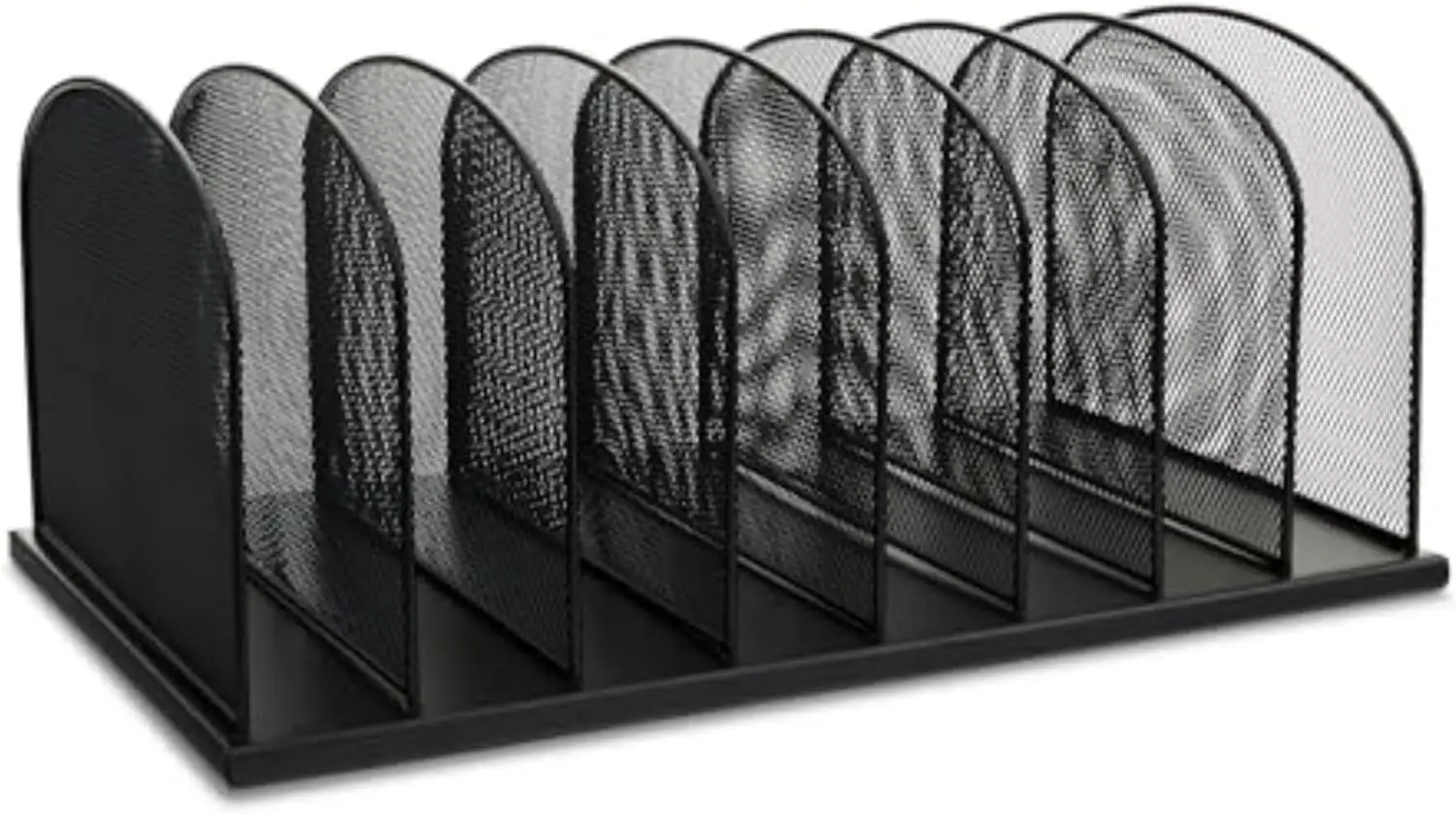 

Desk Organizer, 8 Vertical Compartments, Steel Mesh Paper Sorter for Office Classroom, Black