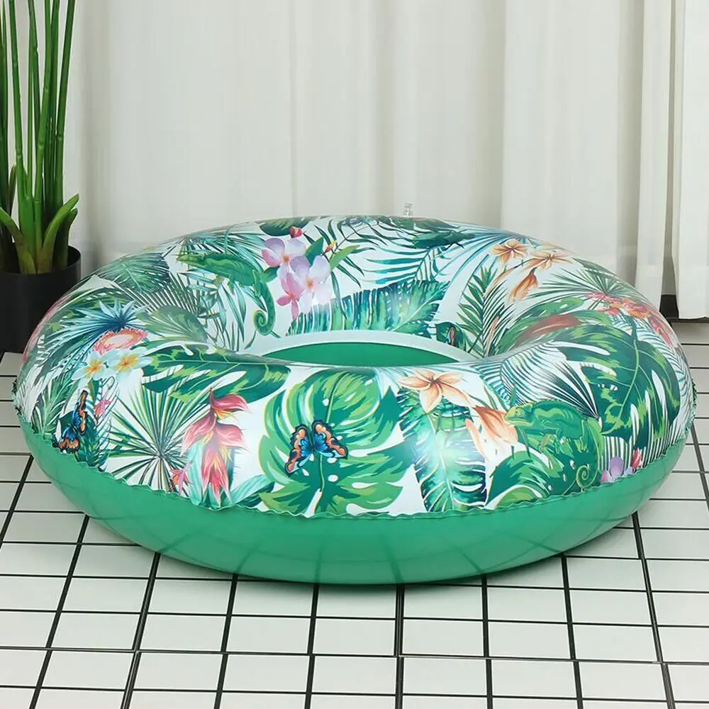 Flutuador inflável para piscina para crianças e adultos, anel de natação verde, brinquedos de tubo, lounge floats, festa, floresta tropical