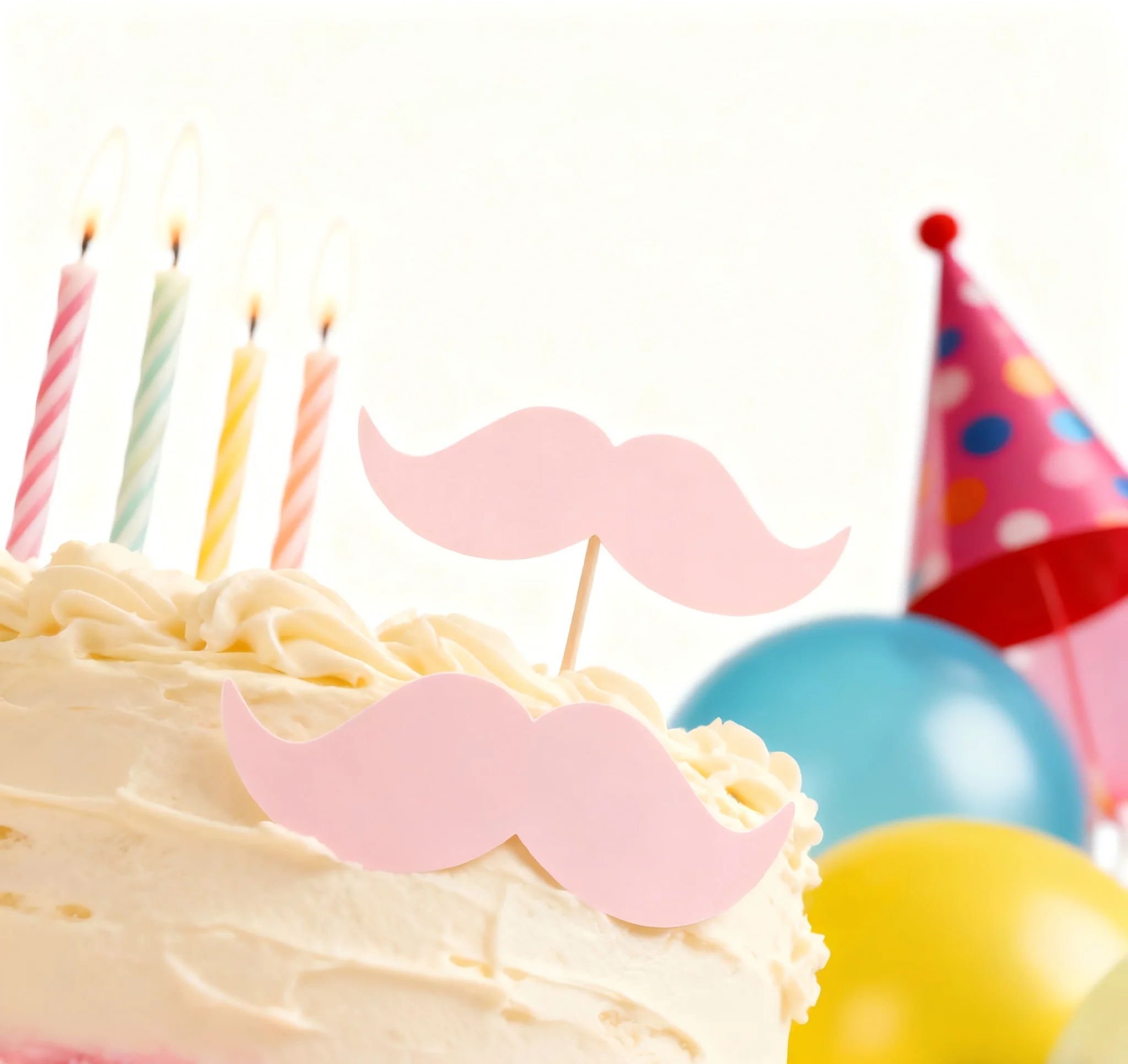 

120 Pcs Mustache Stickers 3.35 x 1.15 inch Father's Day Birthday Party Decorations Colorful Beard Tie Theme Accessories Stickers