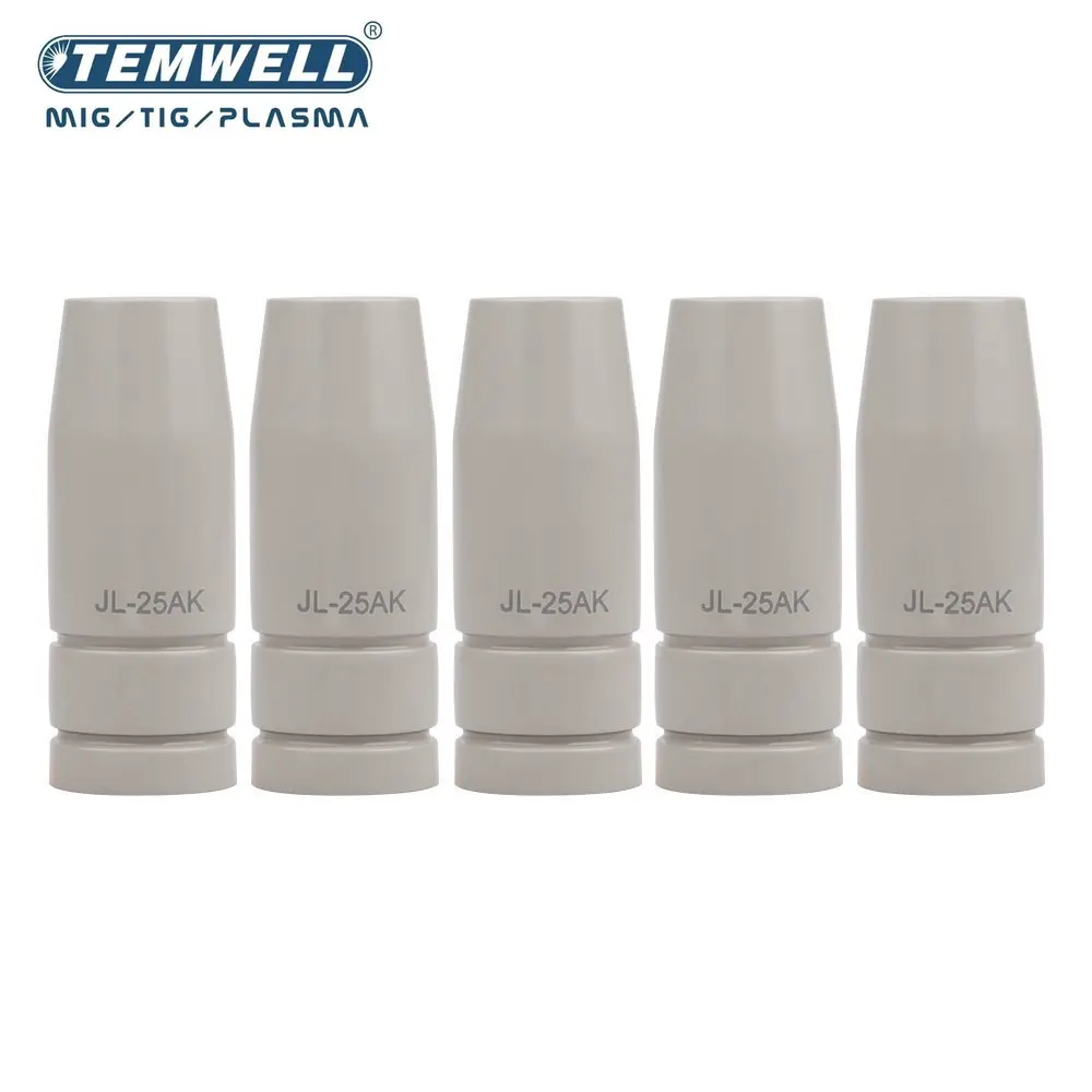 TEMWELL TB25 MB25 25AK Coating Protection Nozzle non-stick Welding Slag European Airless 5/10PC  Mig Welding Tools  Accessories