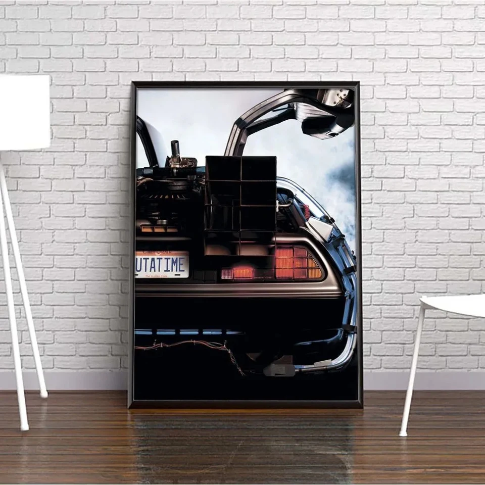 Full Square Diamond Painting Embroidery Back to the Future Poster DeLorean Handmade Home Decor Cross Stitch Diamond Art Diy Gift