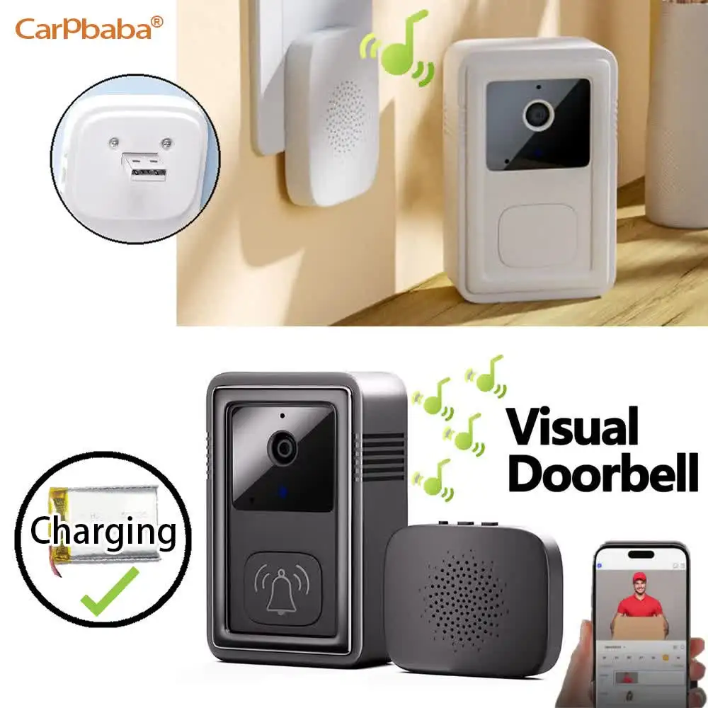 

Умная камера дверного звонка, визуальный дверной звонок, аудио-видеодомофон с камерой, беспроводное самоклеящееся приложение ночного видения, управление