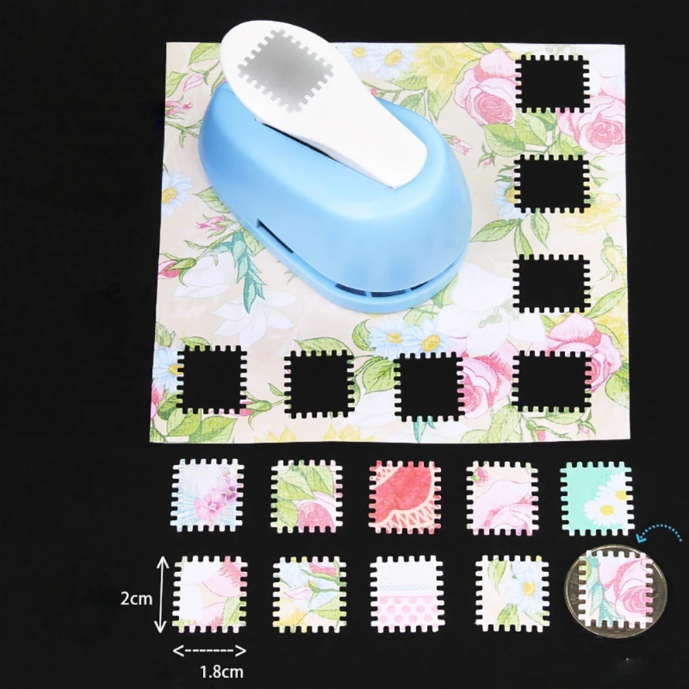 New Stamp Border DIY Punch Stamp Shape Craft Punch Embossing Machine Round Hole Punch Toothed Puncher Embosser DIY Tool
