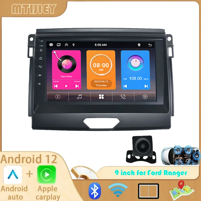 9 Inch Wireless CarPlay Android Auto Radio for Ford Ranger 2015-2020 Car Multimedia GPS 2din autoradio