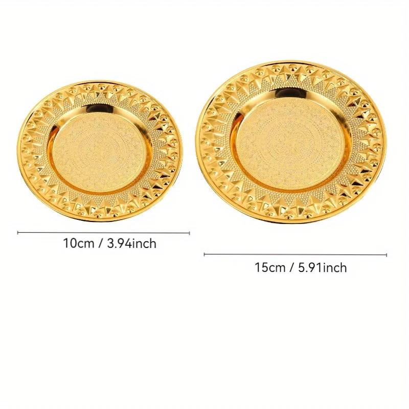 2Pcs European Fruit Plate Living Room Home Coffee Table Tea Snacks Dried Fruit Snack Dishes Storage Tray view 2