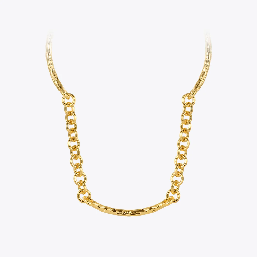 ENFASHION Tree Trunk Chain Necklace For Women 2021 Gold Color Necklaces Choker Fashion Jewelry Gift Collares Para Mujer P213252