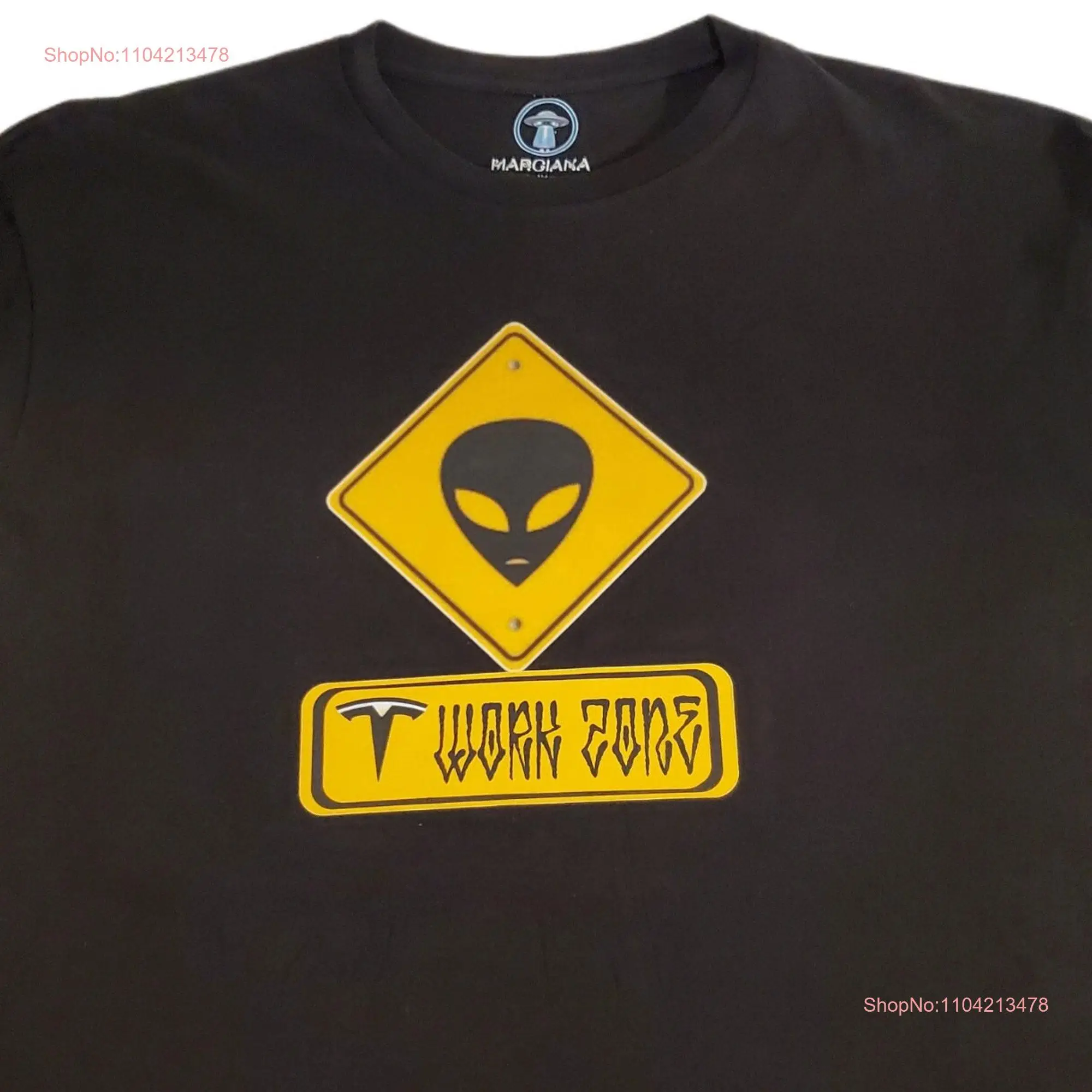 Alien T Shirt Men's Work Zone Black long or short sleeves