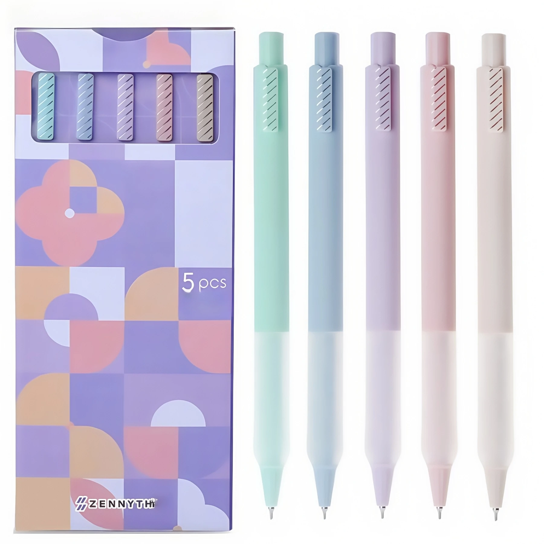 

5 High-Quality Retractable Gel Pens, 0.5mm Fine Point Black Ink, Comfortable Grip, Smooth Writing Without Ink Breakage, Quick Drying, Perfect for Gifting