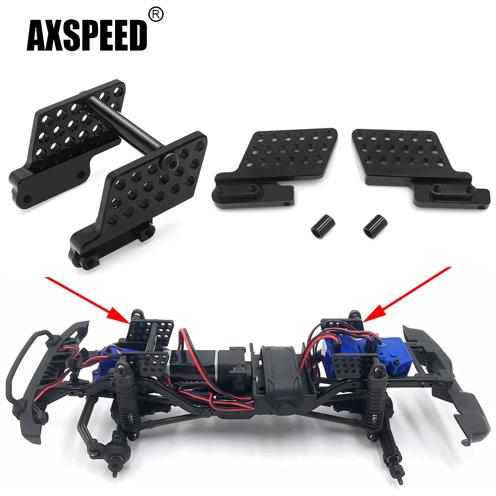 AXSPEED 4 szt. TRX4M ze stopu metalu przedni i tylny wspornik amortyzatora wieże do TRX-4M Bronco Defender 1/18 zdalnie sterowany samochód