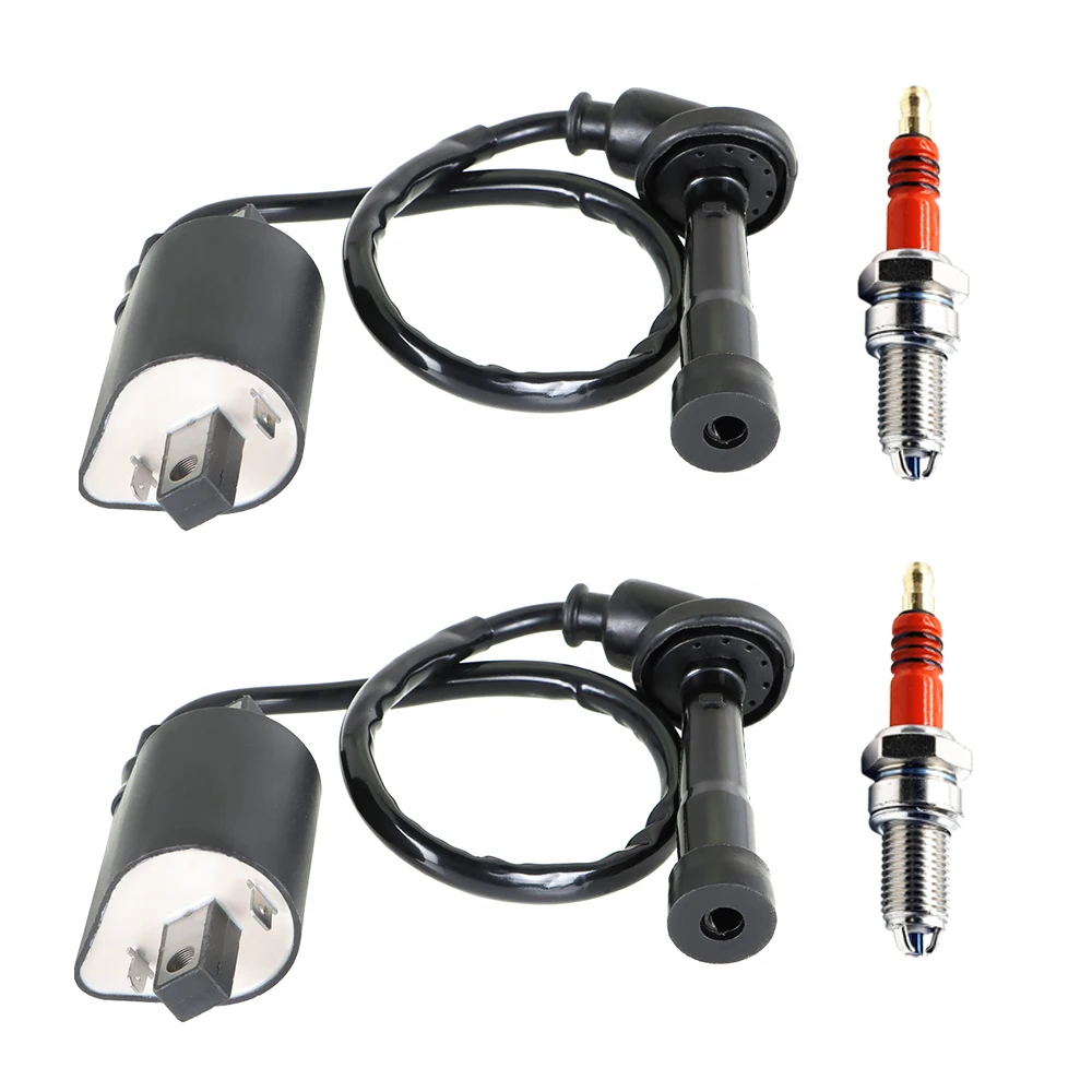 2x Ignition Coil Spark Plug For Yamaha V Star 650 XVS650 4VR-82320-00