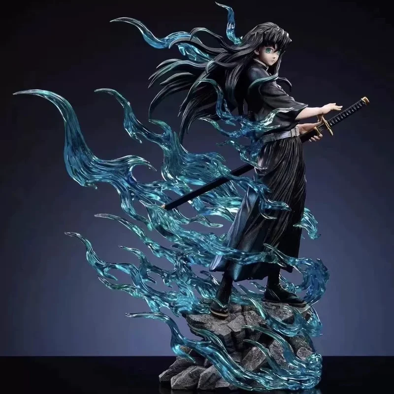 Demon Slayer Tokitou Muichirou 25CM PVC-Figur Desktop-Ornament Animation Geschenk Sammlerstück Feiertagsgeschenk