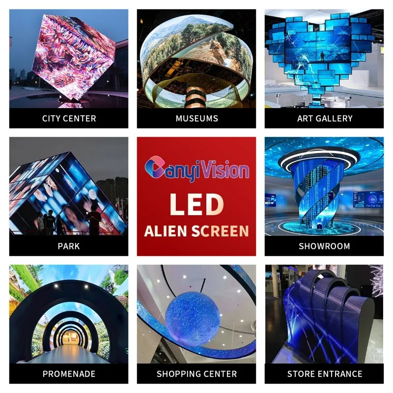 Custom Flexible LED Display for Sphere/Cylinder, Full Color Soft Screen for Museum and Exhibition, Creative - view 2