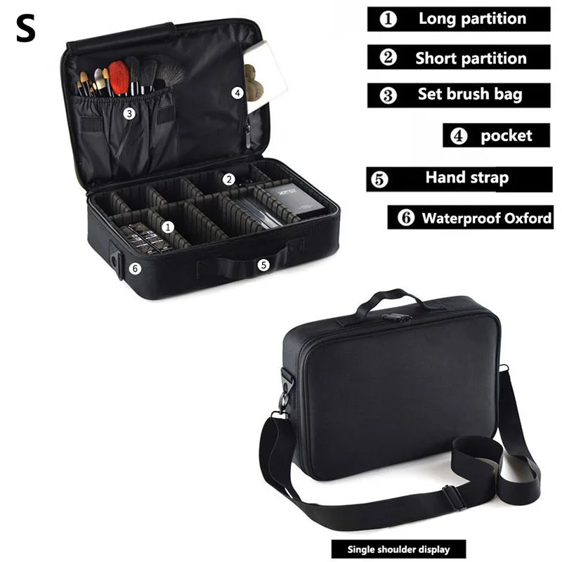 Large Capacity Cosmetic Case Waterproof Manicure Makeup Toolbox,Makeup Bag For Travel New Professional Tattoo Tool Makeup Case