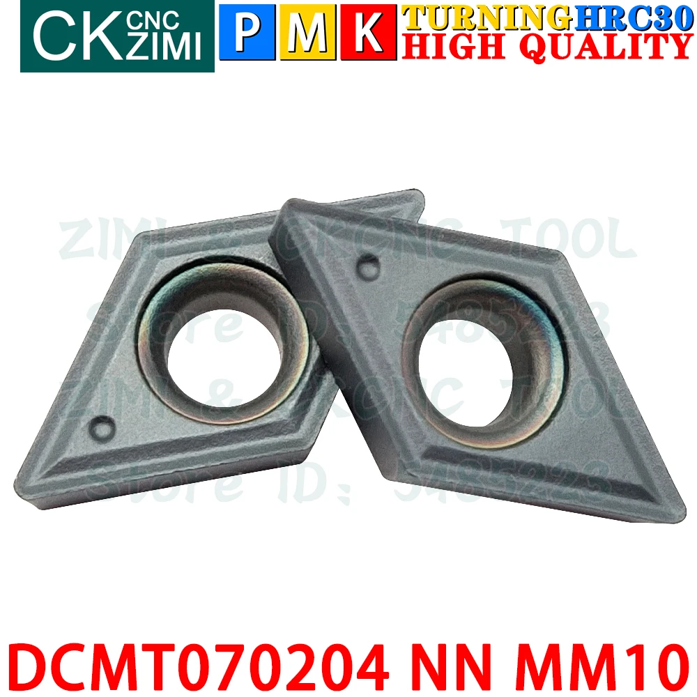 DCMT070204 NN MM10 DCMT 070204 NN MM10 Inserções de Metal Duro Ferramentas de Inserção de Torneamento Externo DCMT0702 DCMT 0702 NN MM10 MM30 Torno mecânico de metal CNC Ferramentas de corte para torneamento