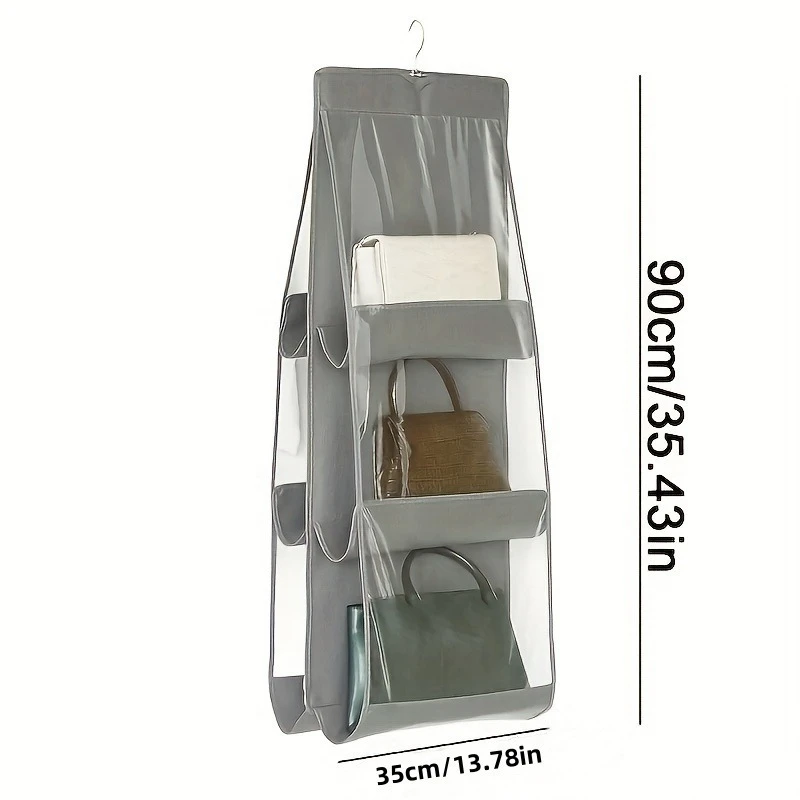 1pc/2pcs Bag Storage Hanging Bag, Multi-Functional Layered Storage Organizer for Behind Wardrobe Doors