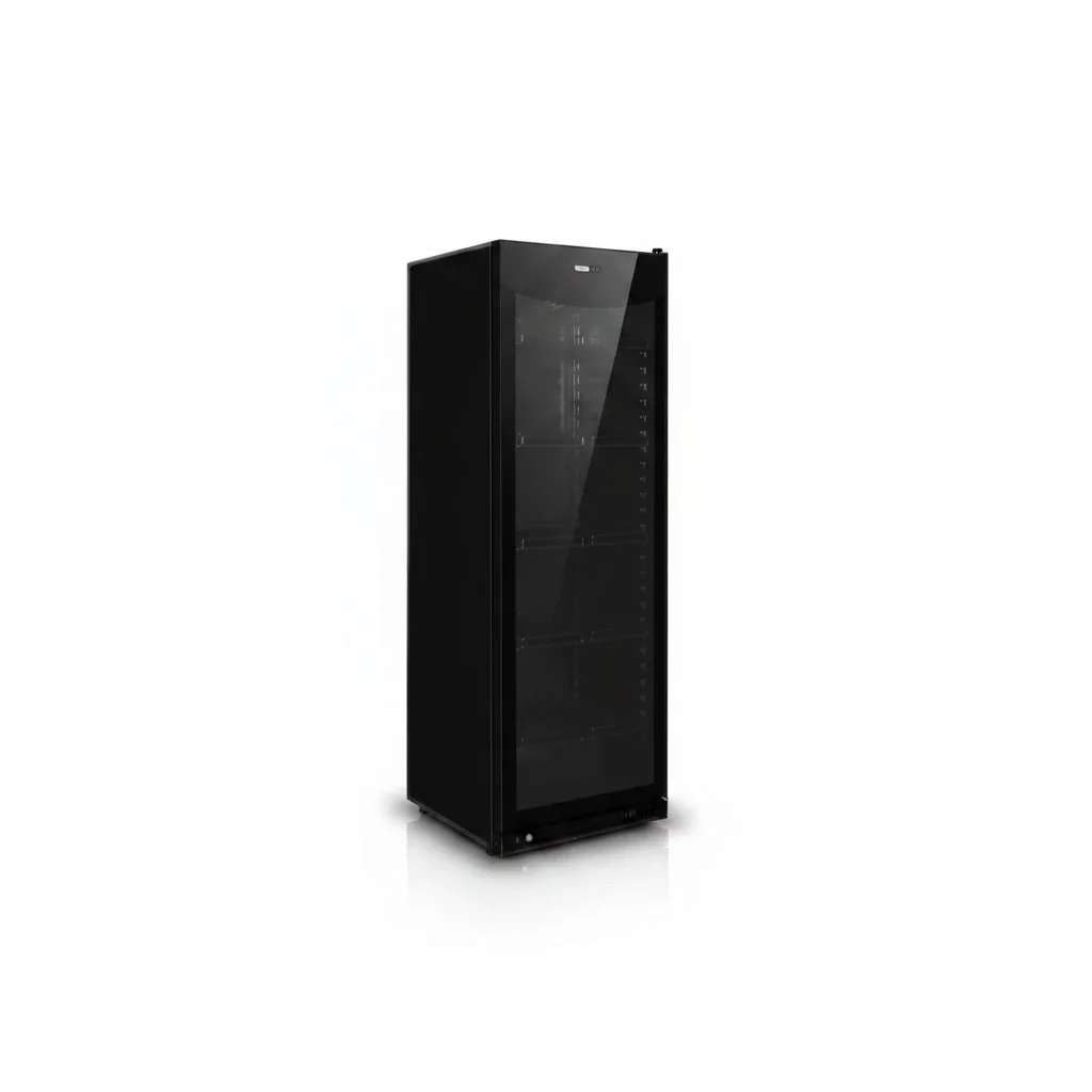 Wine Cooler, Glass Door Beverage Chiller, Electric Compressor Upright Beverage Fridge, 23.3x23.8x72 inch, Household Use