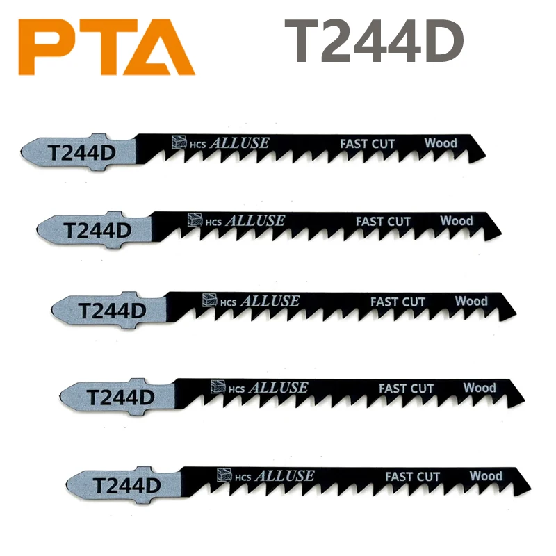 Ножовочное полотно T244D с Т-образным хвостовиком, комплект из 5 предметов для быстрой резки, из высокоуглеродистой стали, для домашних приборов «сделай сам»