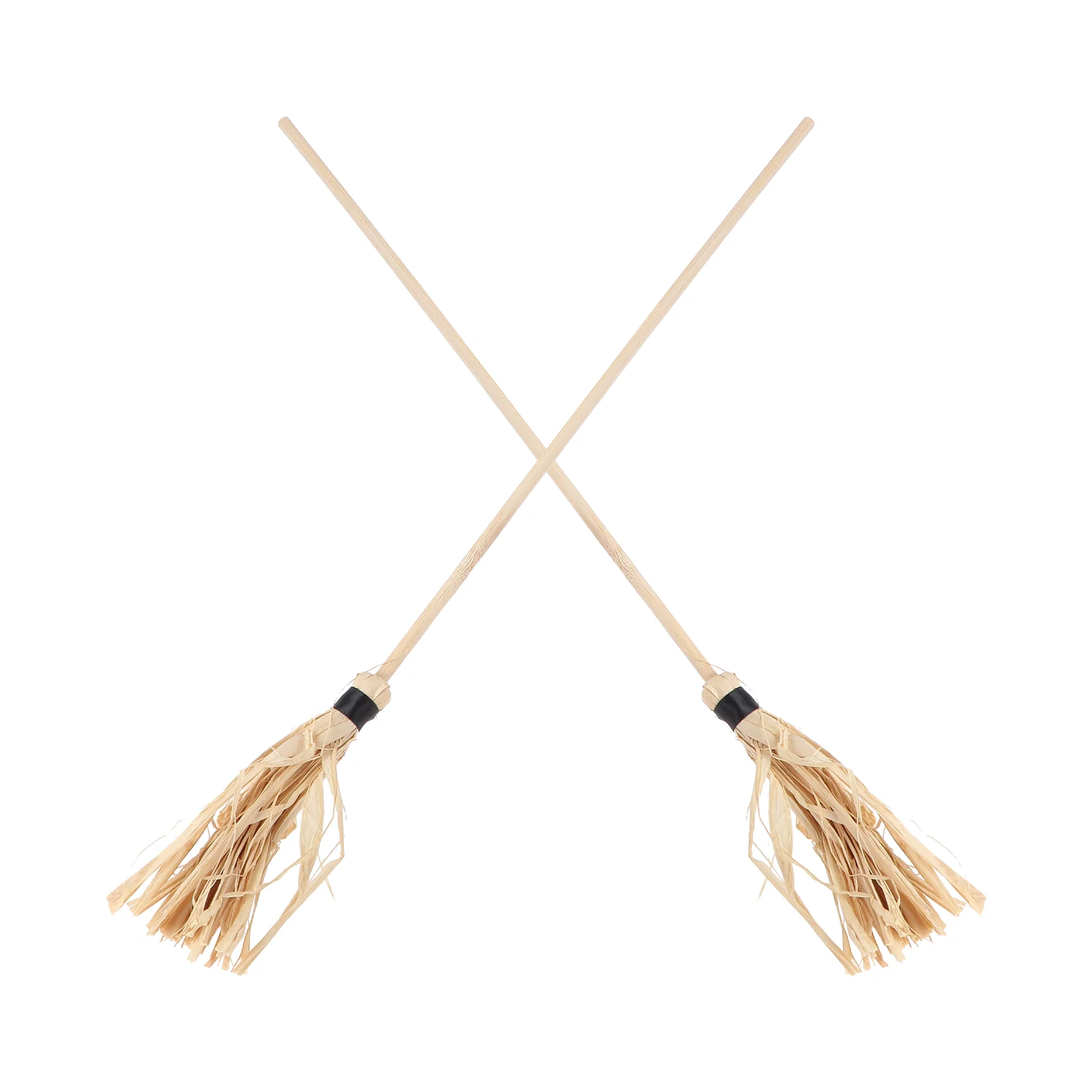 

2 pcs Whisk Broom 3D Scarecrow Halloween Decoration Flower Basket Accessories Besom Craft Props Party Haunted House Bar DIY Gift