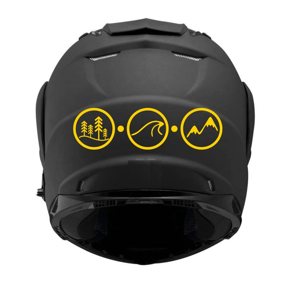 

Forest Wave & Mountains Circle Car Sticker Decal Camper Rv Van Caravan Motorhome Vanlife Vinyl Decor