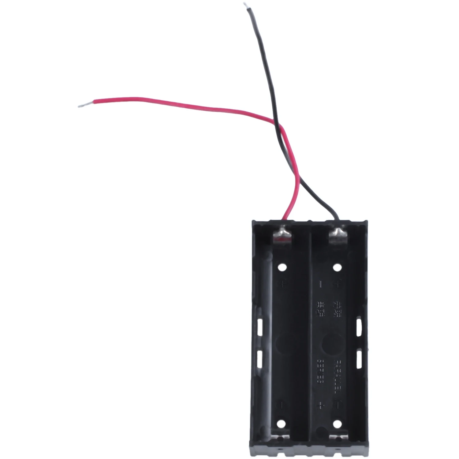 A49T Plastic 2 x 3.7 V 18650 Battery Holder Case Black