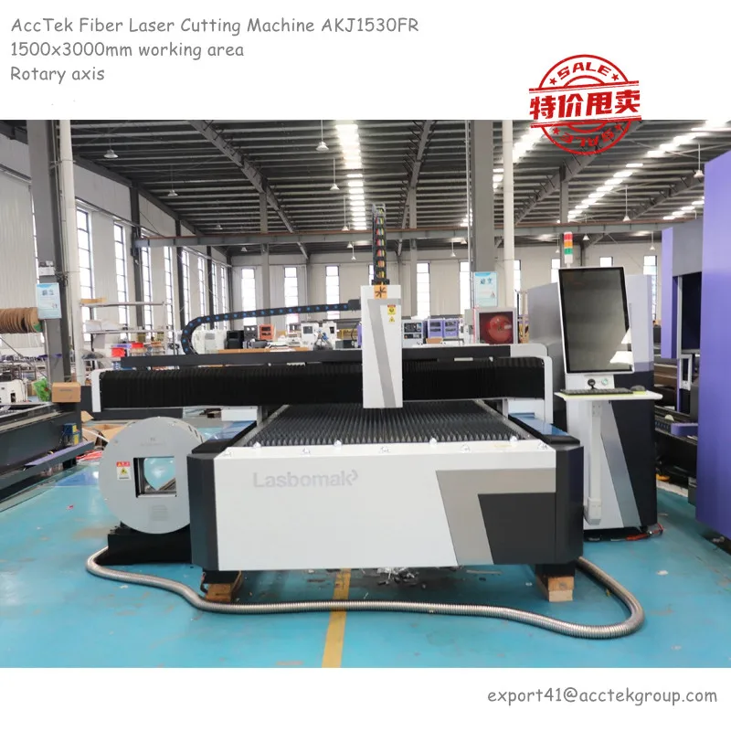 

Steel Fiber Laser Cutter 1000W 2000W 3000W 4000W For Metal Sheet 1500*3000MM Raycus Fiber Cutting Machine For Metal Sheet Pipe