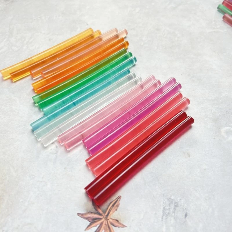 

Naxilai 10pcs 7MM Stock Mixed Color Paraffin Rubber Stick GlassTransparent Fire Paint Wax 100mm Long
