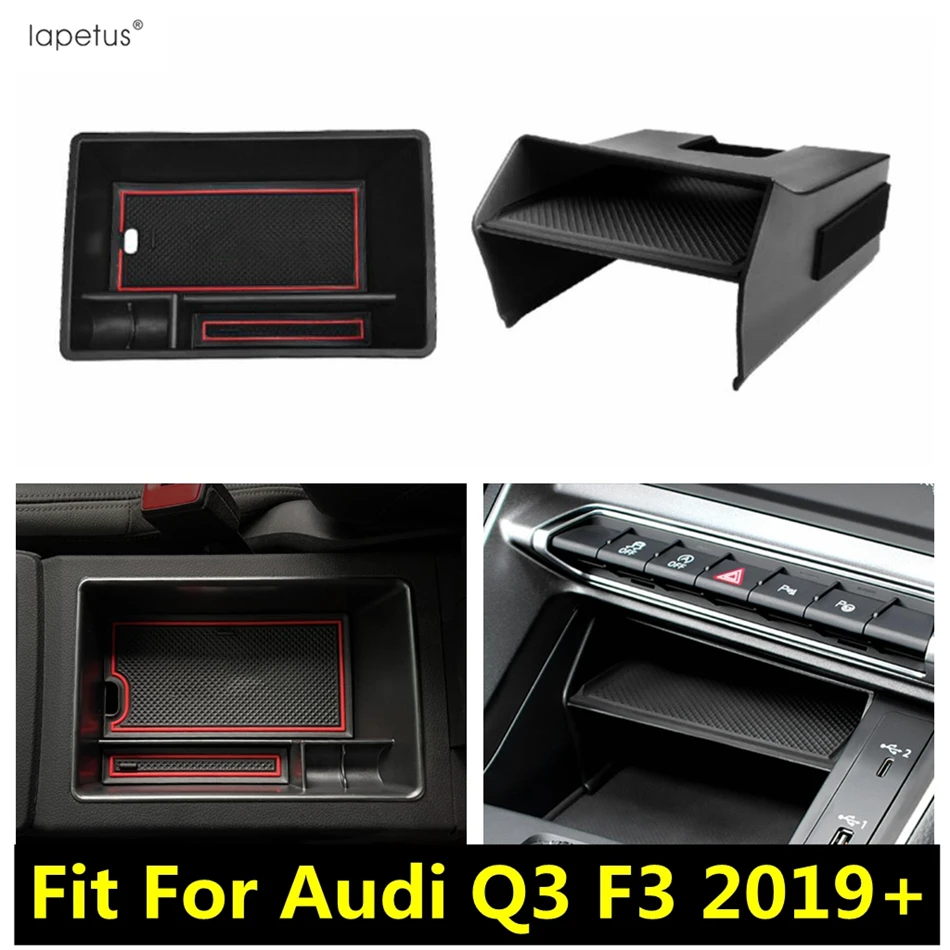 

Central Control Armrest Storage Box Container Organizer Phone Coin Holder Tray Interior Accessories For Audi Q3 F3 2019 - 2024