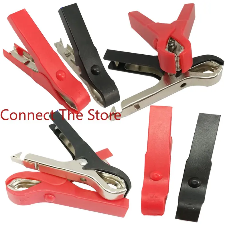 7PCS All-inclusive Glue Power Clip Eco-friendly   50A Red And Black Battery  With Pin Half Sheath Safety 