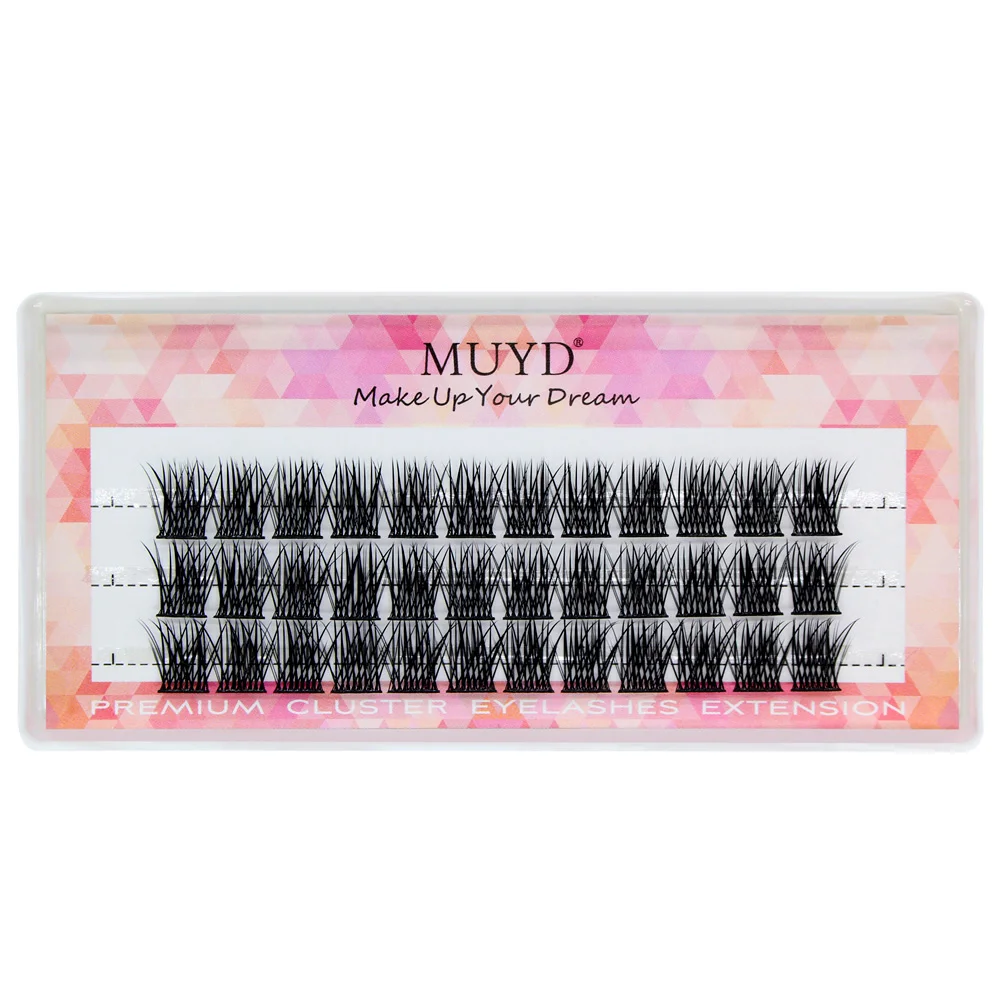 Super grupo de cílios postiços segmentados de vison, extensão 100d diy, cílios postiços individuais naturais, ferramentas de maquiagem, cílios macios de seda