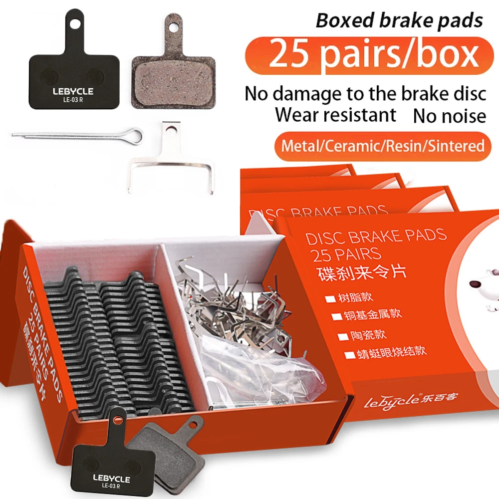 25 pares de pastillas de freno de disco de bicicleta MTB, pastillas de freno hidráulicas de resina/Metal/cerámica para bicicleta de carretera universales para Shimano SRAM AVID ZOOM B01S