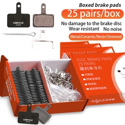 25 Pair MTB Bicycle Disc Brake Pads Resin/Metal/Ceramic Road Bike Hydraulic Brake Pads Universal for Shimano SRAM AVID ZOOM B01S