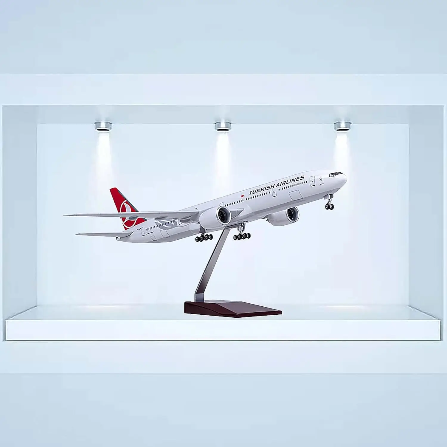 

1:157 Turkish Airlines B777 Simulation Model Aircraft Civil Airliner with Wheels and Lights Airplane Models Alloy Diecast Plane