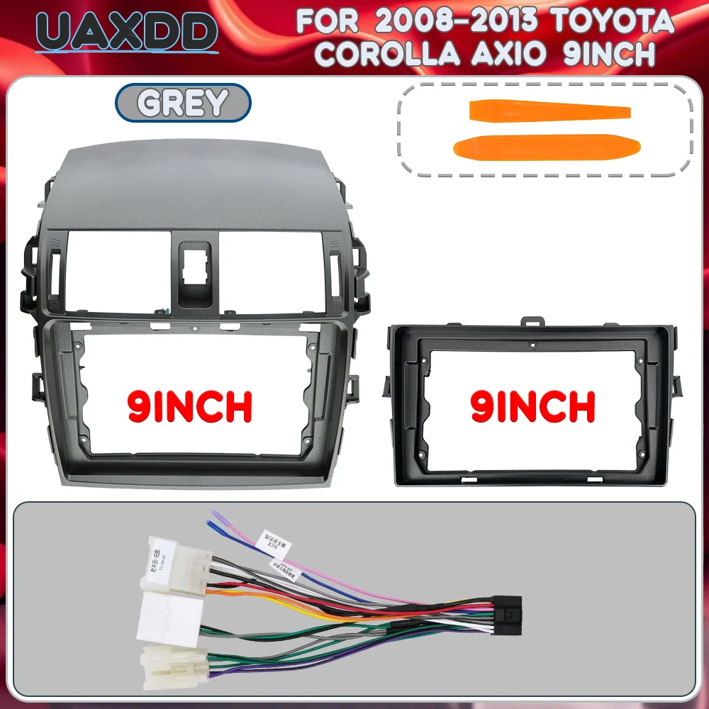 For 2008-2013 Toyota Corolla Axio 9INCH Car Radio Android Fascia Multimedia Video Audio Stereo 10inch Panel Frame Cables Harnes