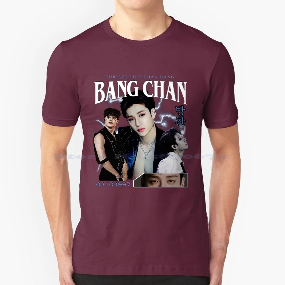 Bang Chan Shirt Vintage 90 Retro T Shirt Tee T Shirt 100% Cotton Tee Bang Chan Sweater Bang Chan Fan Bang Chanclothing Stray